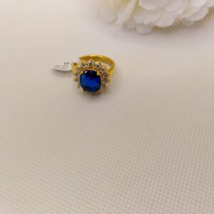 Bague à perle bleue