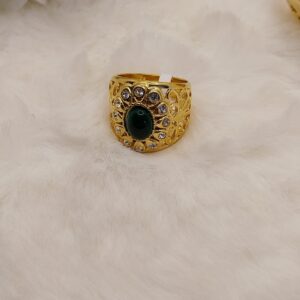 Bague perle verte