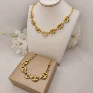 colier et et gourmette grain café